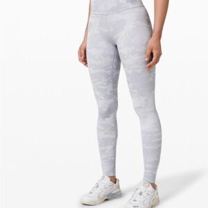 Lululemon Wunder Under High-Rise Tight 28" *Luxtreme- Size 2- White Camo